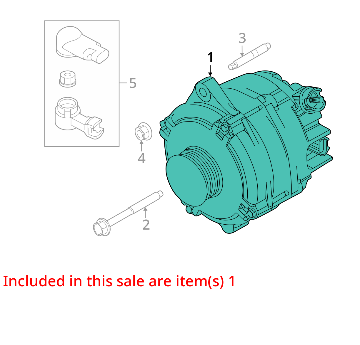 Alternator Without Turbo 175 Amp Fits 09-19 FLEX 1105300