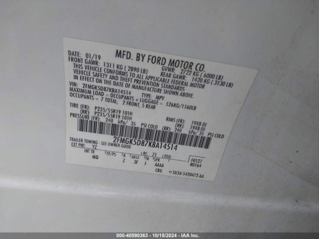 Blower Motor Main Fits 12-19 EXPLORER 1087379