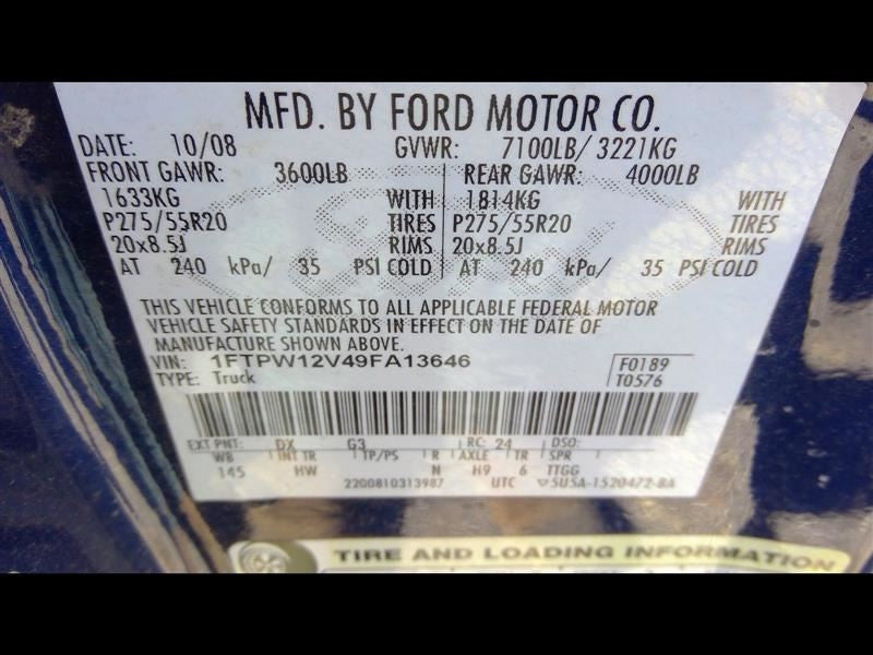 Fuel Pump Assembly 3.7L Tank Mounted Fits 09-14 FORD F150 PICKUP 1013023