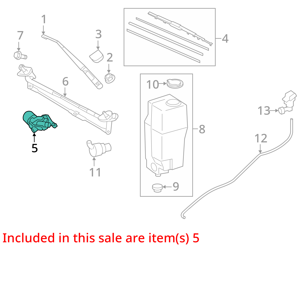 Windshield Wiper Motor Fits 16-19 TACOMA 1032519