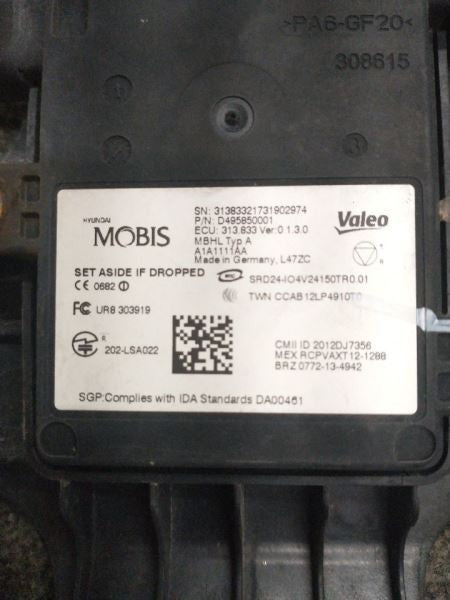Driver Camera/Projector US Built VIN 5 1st Digit Rear Fits 16-18 OPTIMA 702612