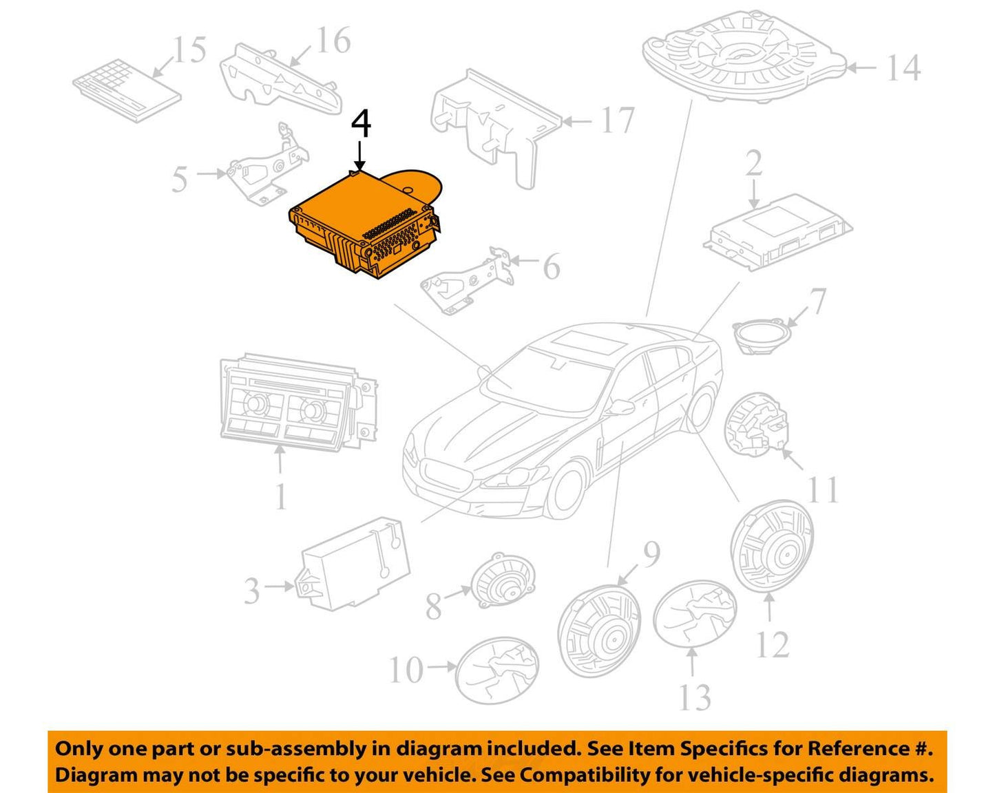 Audio Equipment Radio Receiver Am-fm-cd Fits 11-15 XJ 530840