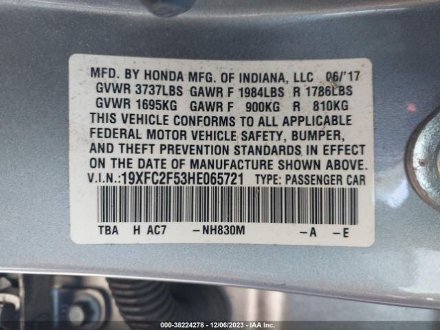 Blower Motor Fits 16-19 CIVIC 1041865