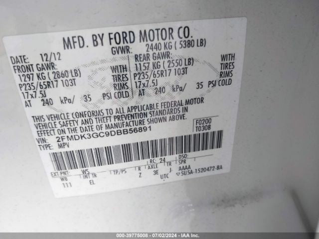 Rear View Mirror Automatic Dimming Without Rain Sensor Fits 13-20 FUSION 1066633