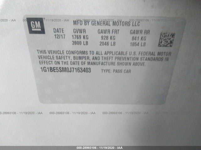 Automatic Transmission Gasoline Fits 17-18 CRUZE 547748