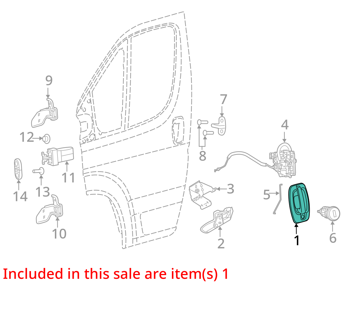 RAM1500 2009 Door Handle Exterior 1081151