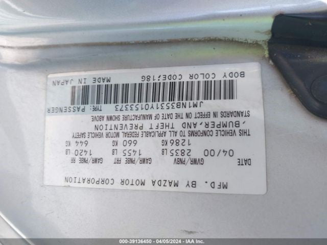 Passenger Upper Control Arm Front Fits 99-00 MAZDA MX-5 MIATA 1052690