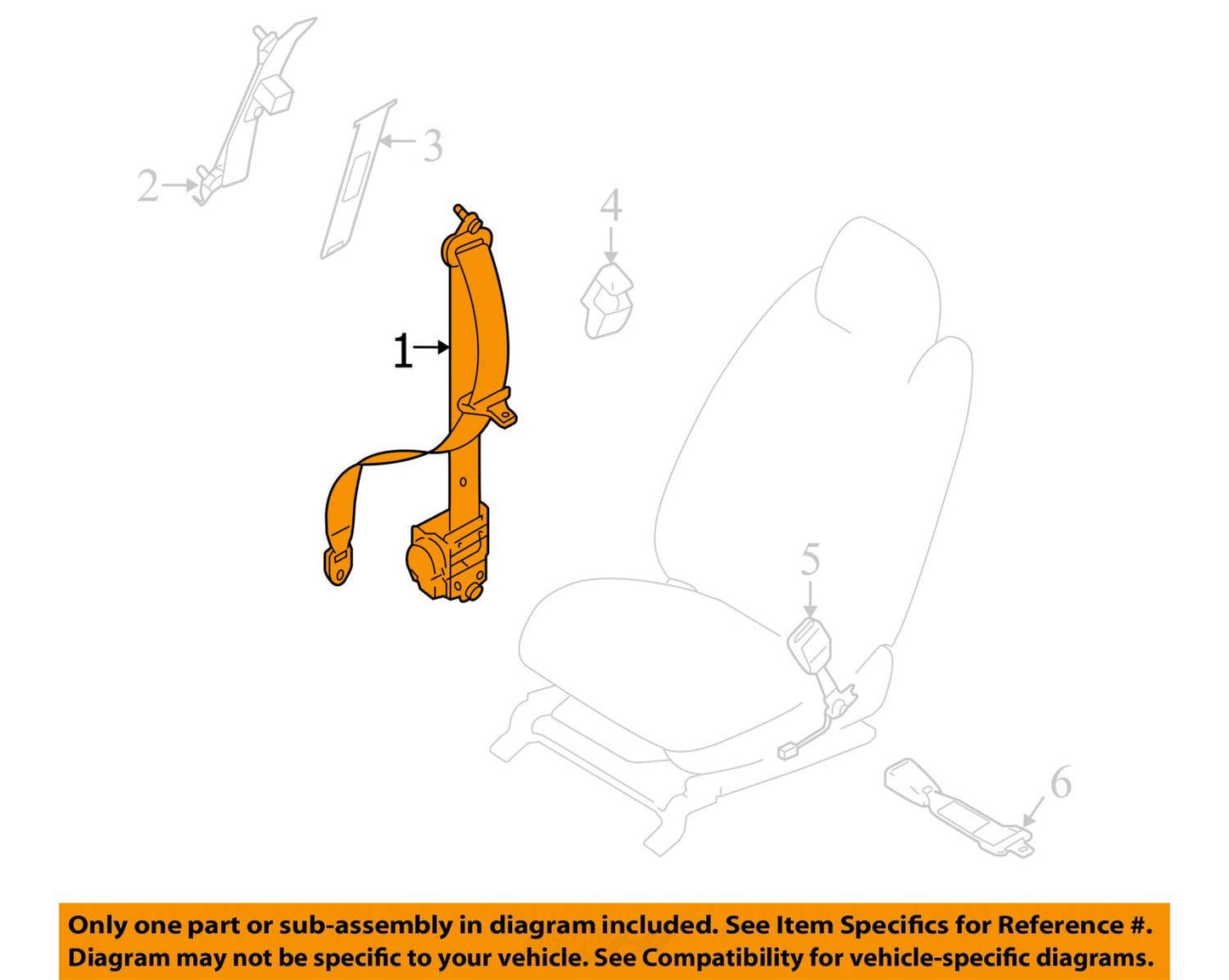 Seat Belt Front Bucket Seat Driver Retractor Fits 07-09 MAZDA CX-7 1034224