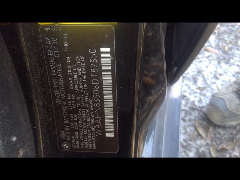 Passenger Tail Light Quarter Panel Mounted Fits 06-08 BMW 750i 508531