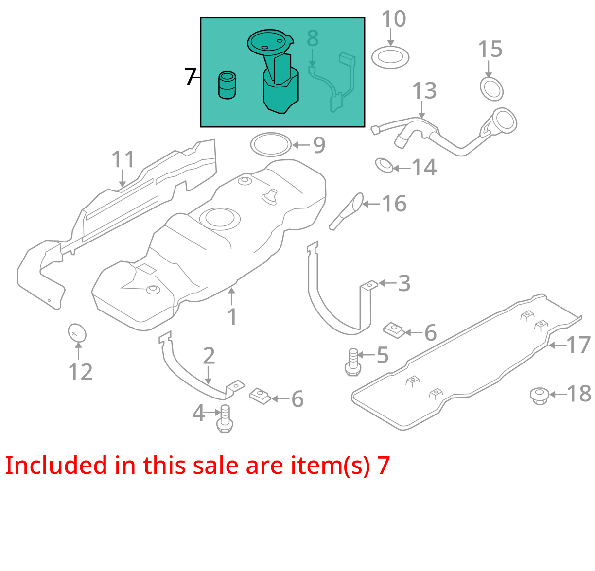 Fuel Pump Assembly 3.7L Tank Mounted Fits 09-14 FORD F150 PICKUP 1013023