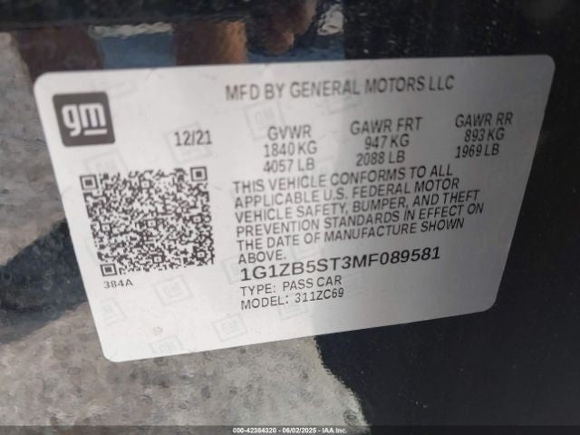 Alternator Fits 19-21 MALIBU 1134141