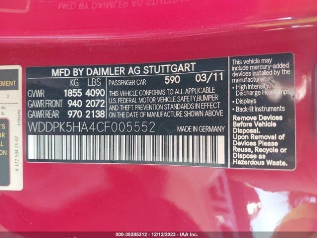 WINDSHIELD RAIN LIGHT SENSOR MODULE FITS SLK350 2012 1034545