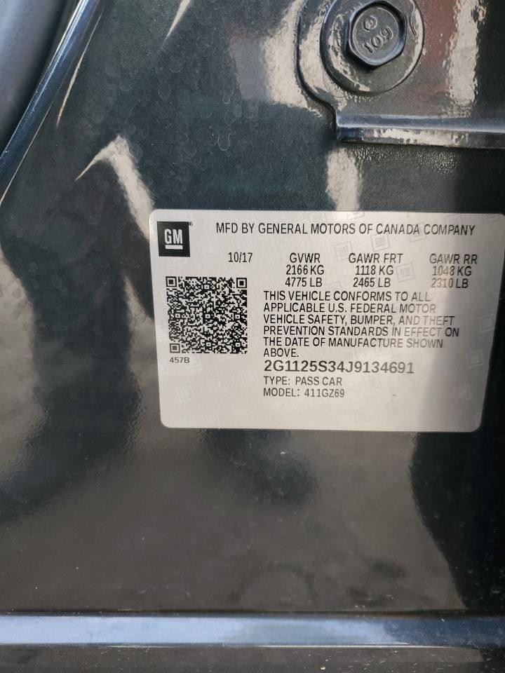 Passenger Right Rear Side Door Premier Fits 14-19 IMPALA 1130921