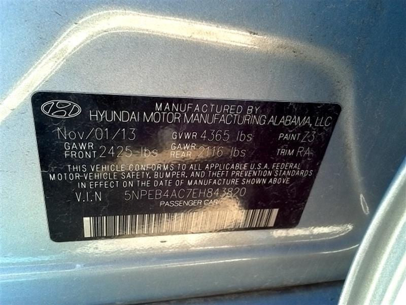 Automatic Transmission VIN C 8th Digit Fits 14 SONATA 234731