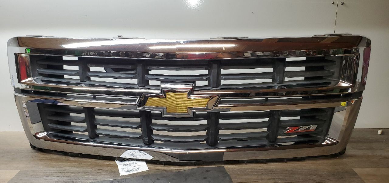 Grille Chrome Surround Black Bars Fits 14-15 SILVERADO 1500 PICKUP 1130675