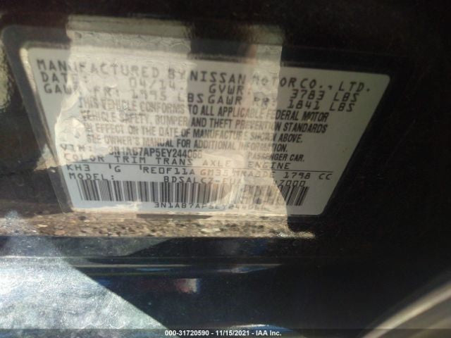 MOTOR Engine 1.8L VIN A 4th Digit MRA8DE Manual Transmission Fits 13-19 SENTRA 6
