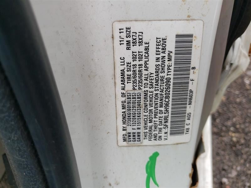 Automatic Transmission 3.5L Touring Elite 6 Speed Fits 11-13 ODYSSEY 631891