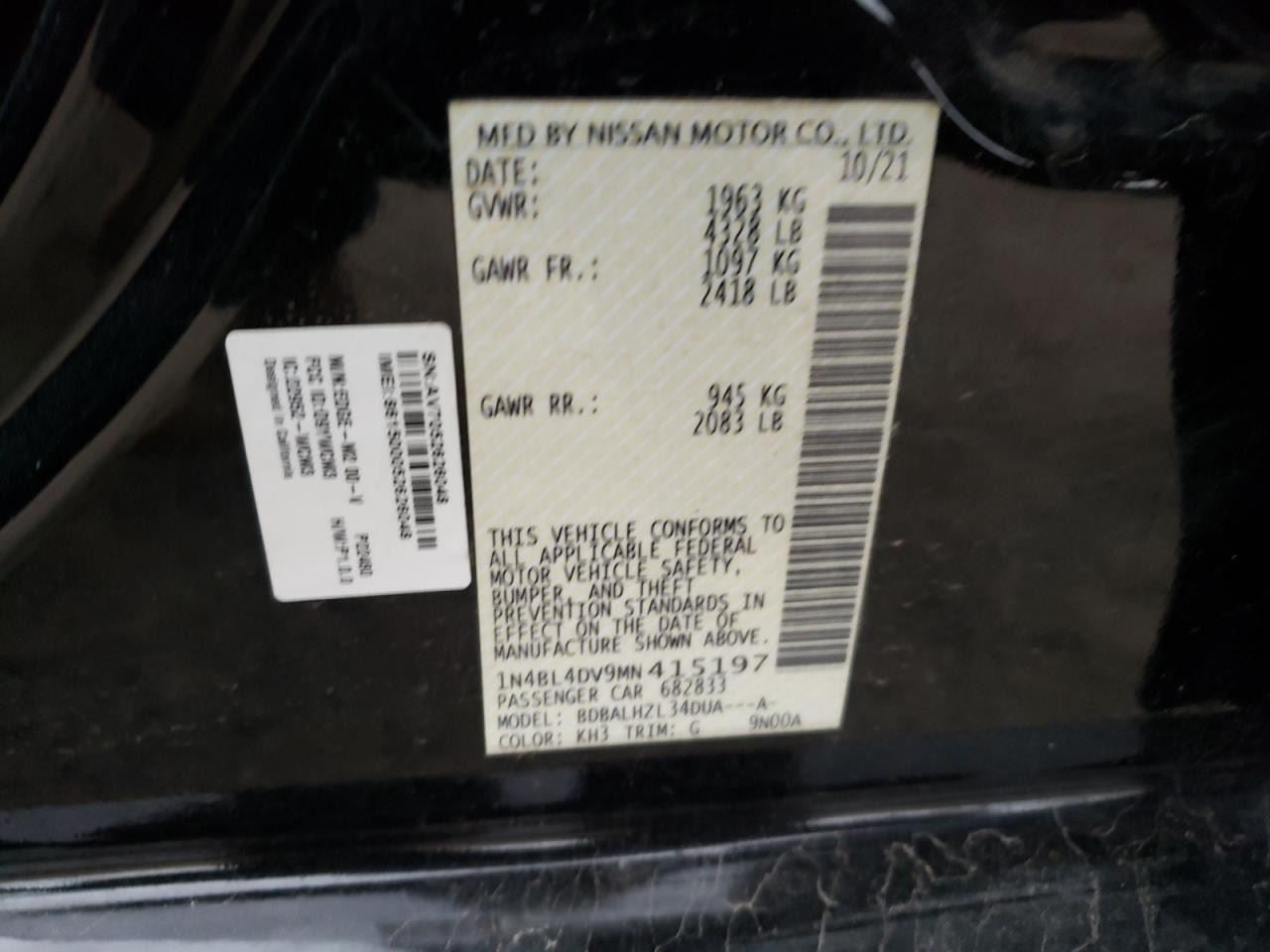 Automatic Transmission 2.5L FWD Fits 19-23 ALTIMA 1121739