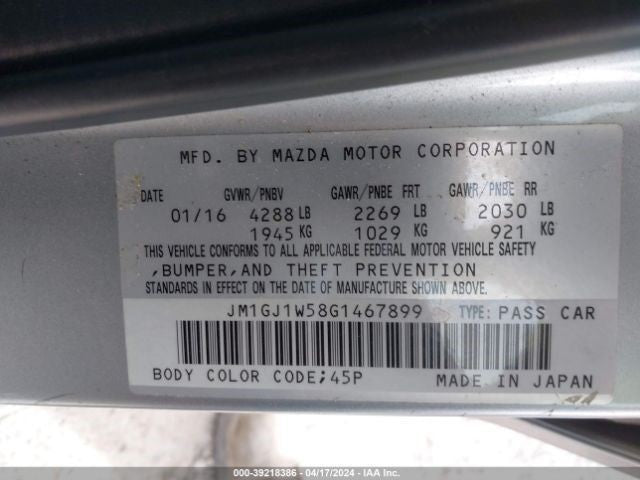Stabilizer Bar Rear Fits 14-16 MAZDA 6 1043591