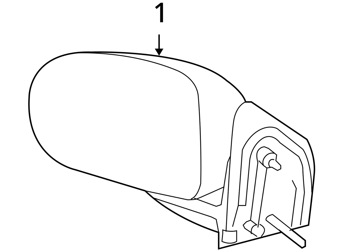 Passenger Side View Mirror Moulded In Black Power Fits 16-17 PATRIOT 1103650