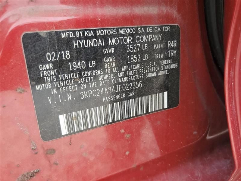Passenger Right Front Spindle/Knuckle Fits 18-20 ACCENT 1060433