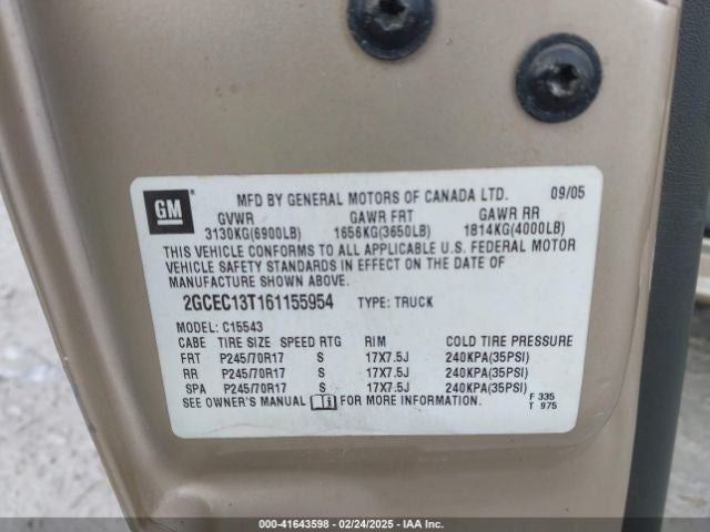 Passenger Lower Control Arm Front Crew Cab Fits 99-07 SIERRA 1500 PICKUP 1113320
