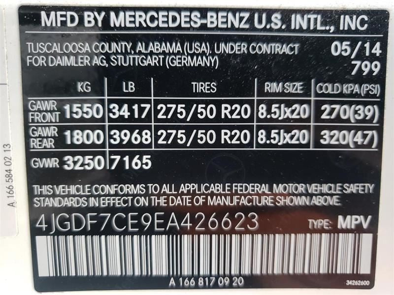 AC Compressor 166 Type GL350 Fits 14-15 MERCEDES GL-CLASS 694098