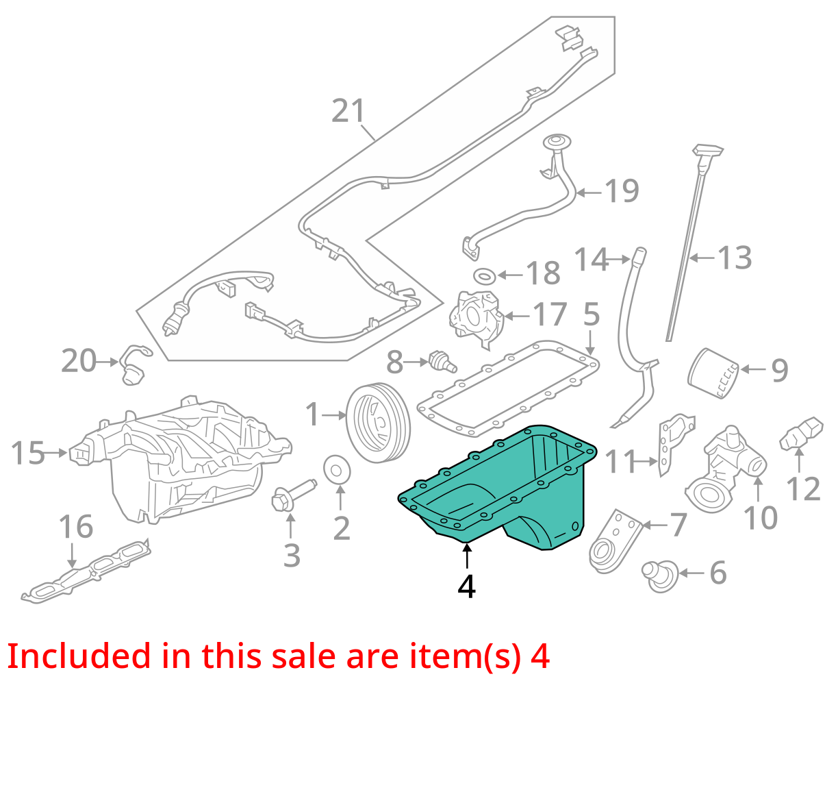 Oil Pan 8-330 5.4L 3V Fits 04-06 FORD F150 PICKUP 1121126