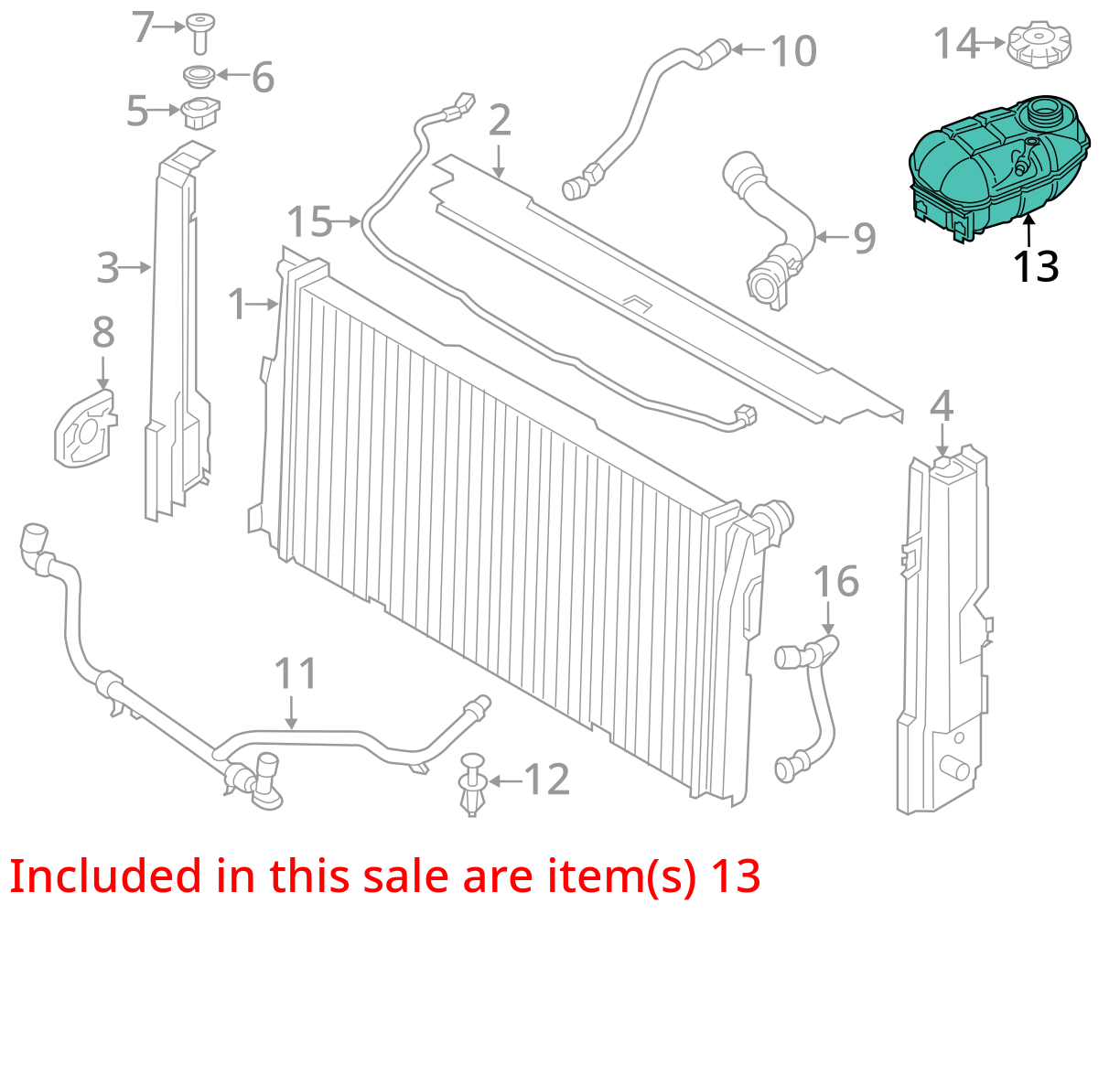 Coolant Reservoir Fits 14-18 BMW 328i 1080304