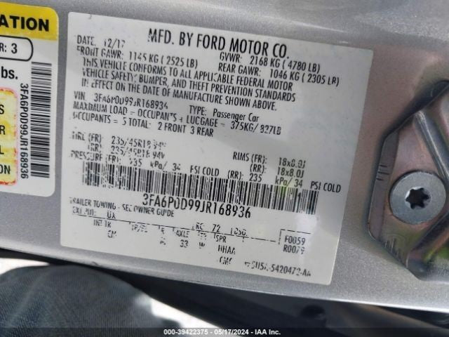 Driver Left Front Spindle/Knuckle Fits 13-20 FUSION 1051558