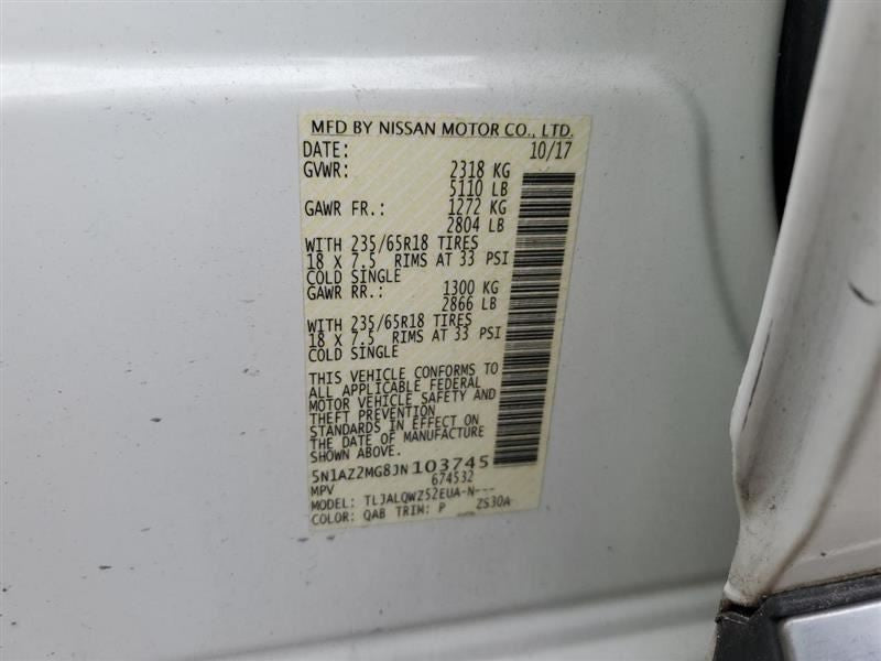 Driver Left Cylinder Head Fits 15-23 MURANO 1121112