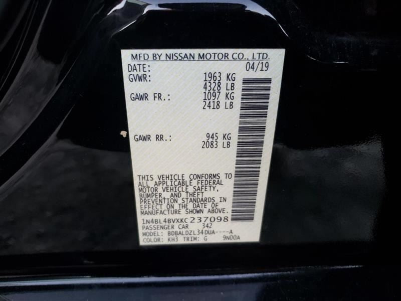 Speedometer Cluster 4 Cylinder MPH ID 24810-6CA0A Fits 19-20 ALTIMA 675123