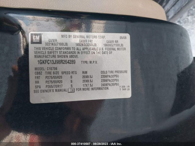 Chassis ECM Fuel Pump Left Hand Frame Rail Fits 07-09 SIERRA 1500 PICKUP 924133
