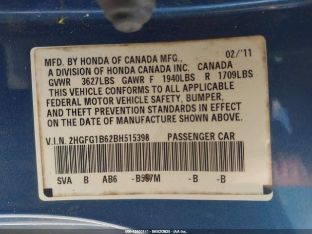 Fuel Pump Assembly Coupe 1.8L Fits 06-11 CIVIC 1130148