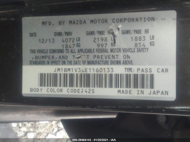 Automatic Transmission 6 Speed 2.5L Fits 14 MAZDA 3 568685