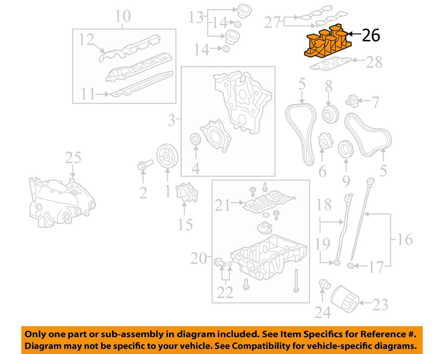 Intake Manifold 2.8L Lower Fits 04-11 SRX 874051