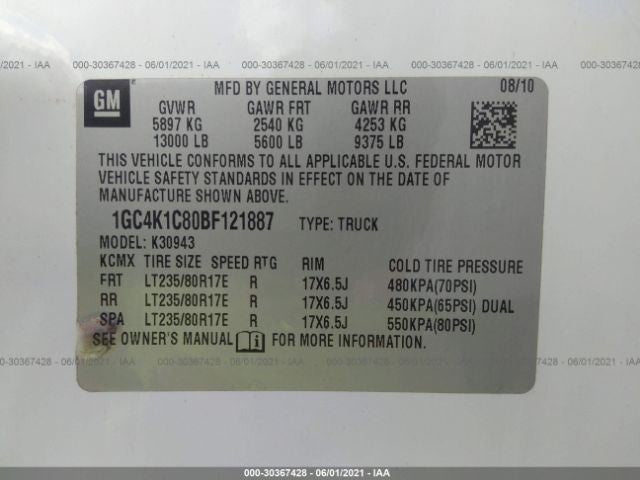 Automatic Transmission 6.6L 4WD Fits 11-12 SIERRA 2500 PICKUP 611921