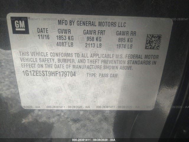 Transmission 1.5L Fits 16-18 MALIBU 532638