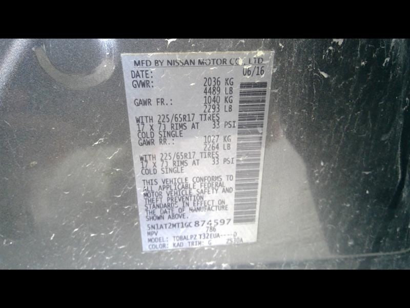 Passenger Side View Mirror Power Non-heated Fits 16-20 ROGUE 616897