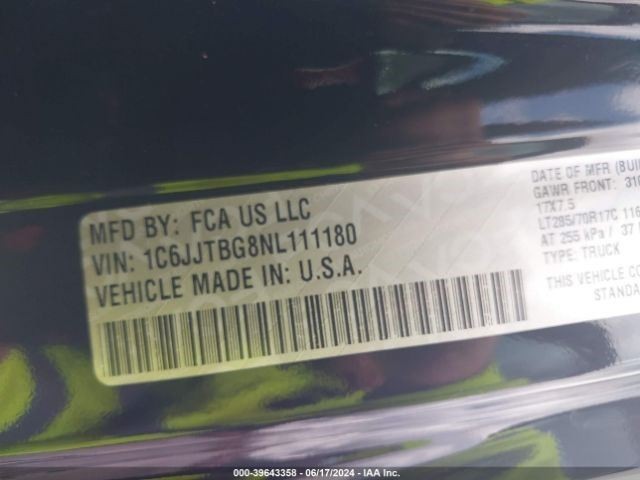 Passenger Fender 1 Piece Design Fender Flare Fits 18-23 WRANGLER 1127539