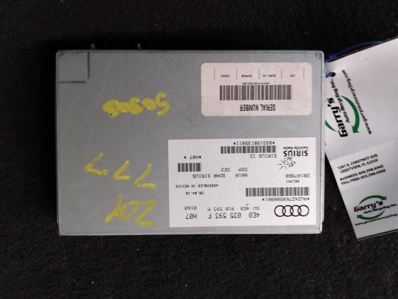 Audio Equipment Radio Satellite Control Sirius Fits 06-11 AUDI A6 542910