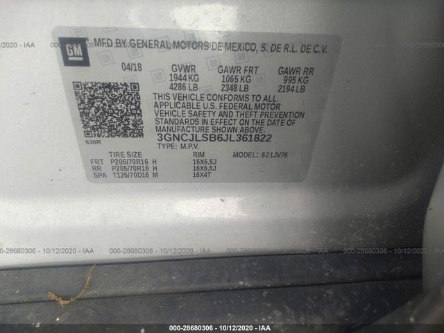 TRAX      2018 Rear Side Marker 664938
