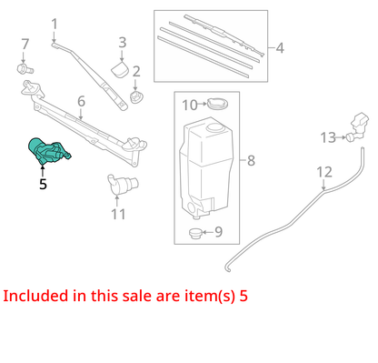 Windshield Wiper Motor Fits 16-19 TACOMA 1032519