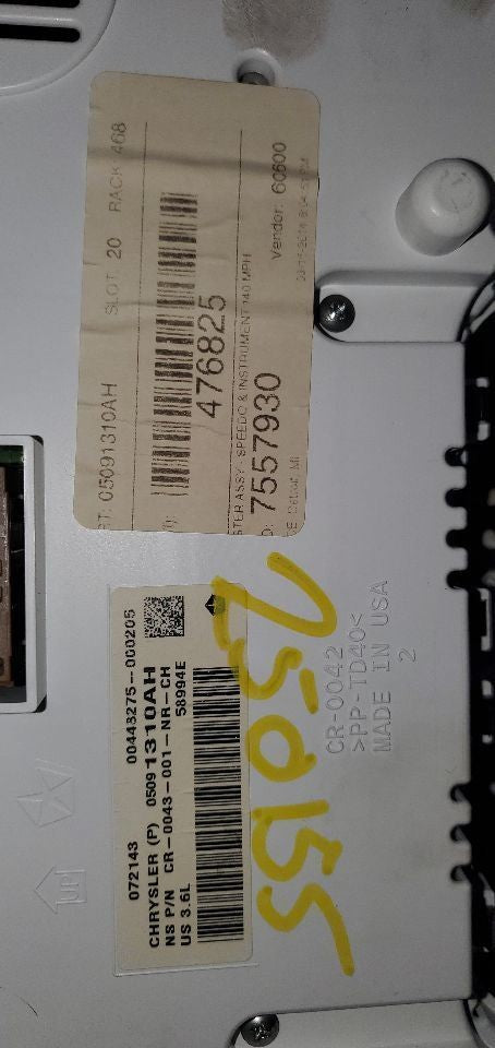 Speedometer Cluster MPH Fits 14 DURANGO 1112655