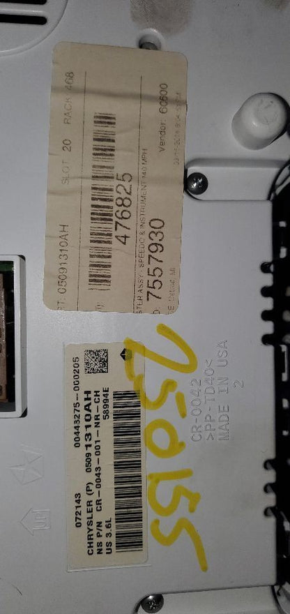 Speedometer Cluster MPH Fits 14 DURANGO 1112655