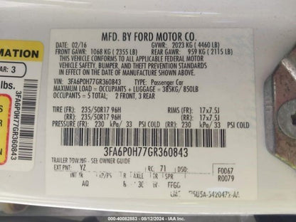 Dash Panel Conventional Ignition Fits 13-16 FUSION 1073589