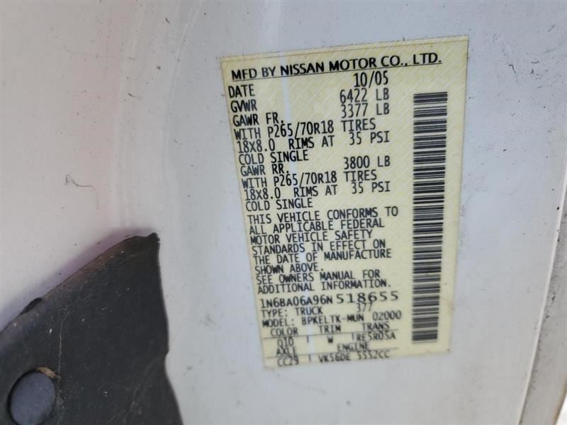 Passenger Front Window Regulator Electric Fits 04-15 ARMADA 1129696