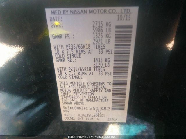 Audio Equipment Radio Control Audio Fits 14-16 INFINITI QX60 870901