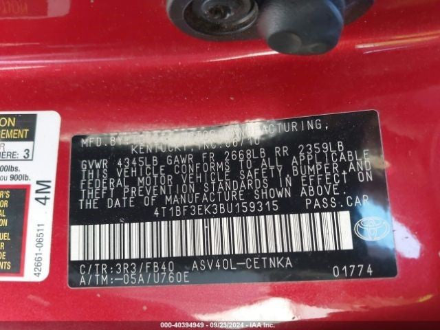 Info-GPS-TV Screen Display Screen Clock Fits 07-11 CAMRY 1081415