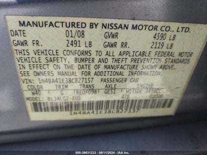 Passenger Right Front Window Regulator Fits 04-08 MAXIMA 1059129